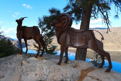 Bighorn Sheep Metal Statue